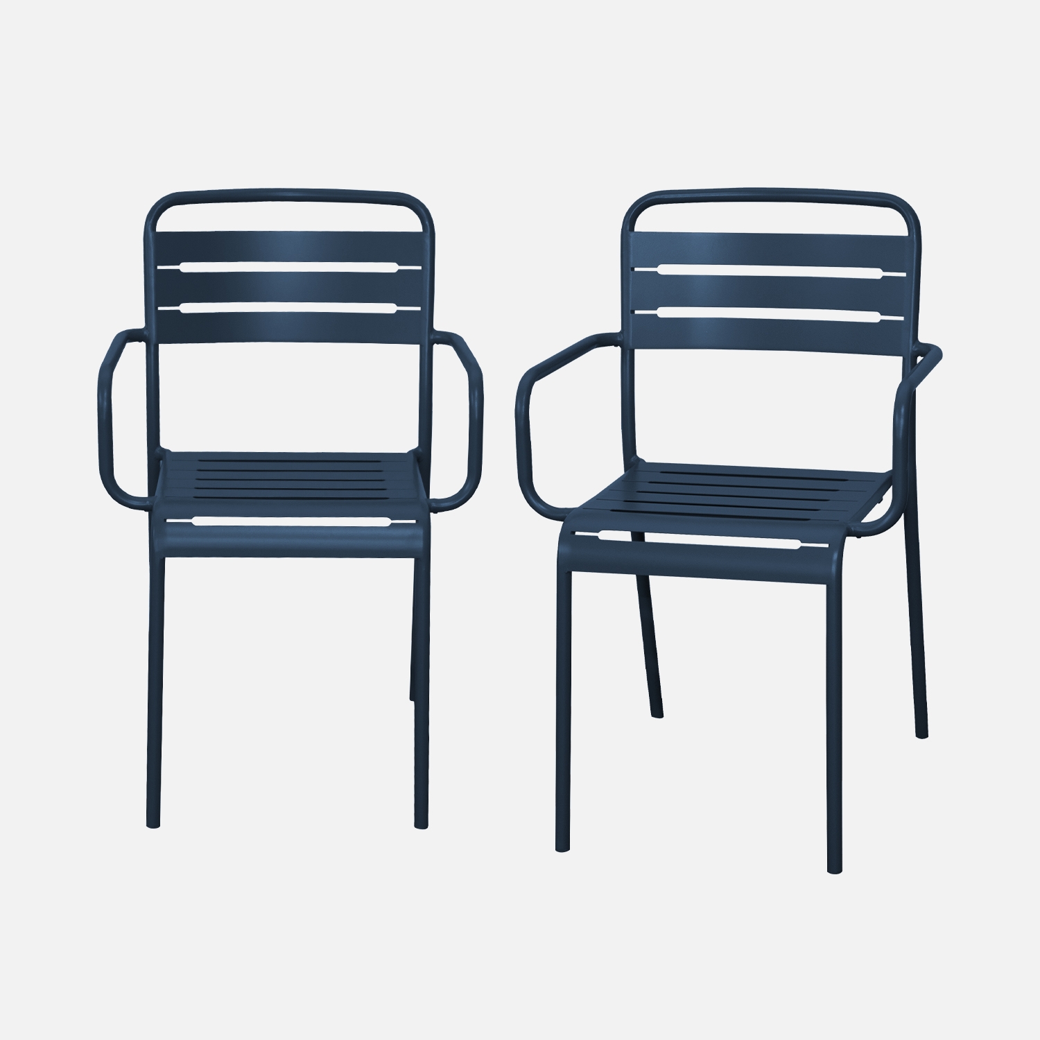 sweeek - Sillón de jardín bistró de acero, set de 2 , Amelia , 50x53x79