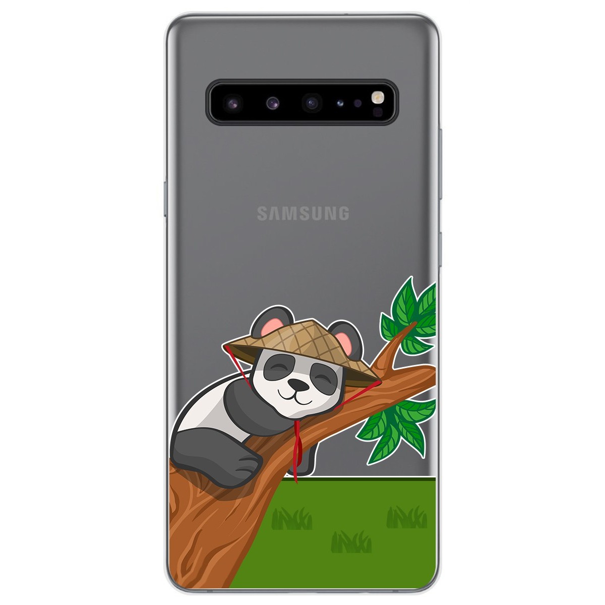 Tumundosmartphone Funda Gel Transparente para Samsung Galaxy S10 5G diseño Panda Dibujos