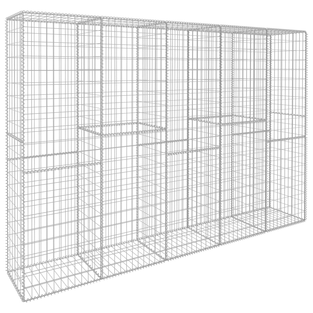 Vidaxl Muro de Gaviones con Cubierta de Acero Galvanizado 300x50x200 Cm