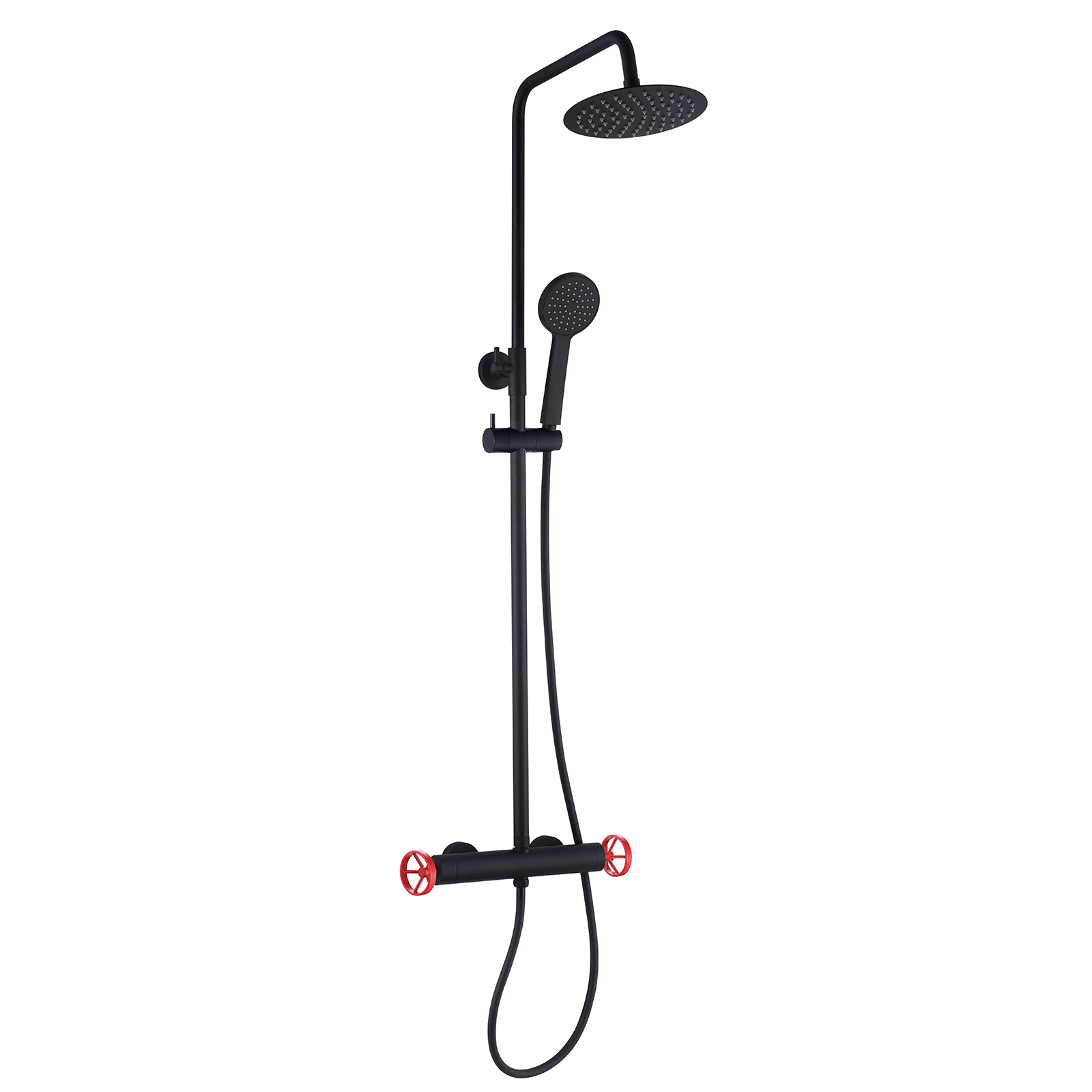 Columna de Ducha K2O Chillout Delta 83-119cm Negro/Rojo
