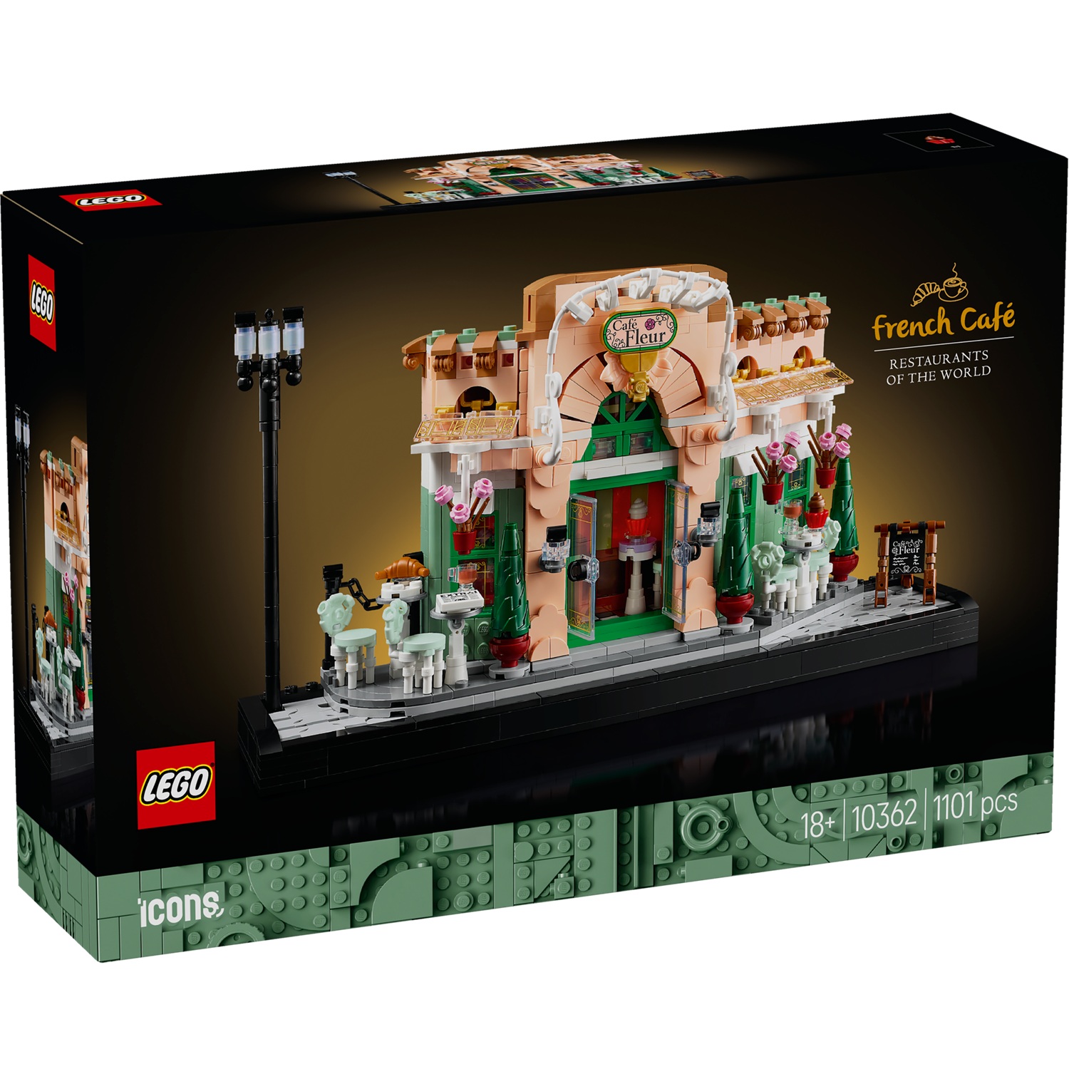 LEGO ICONS - CAFETERÍA FRANCESA, 10362, TIENDA CON LICENCIA OFICIAL, PRODUCTO CON LICENCIA OFICIAL, ENVIO 24-48 HORAS PENÍNSULA, PIEZAS, BLOQUES, BRICKS, JUGUETES, 100% ORIGINAL