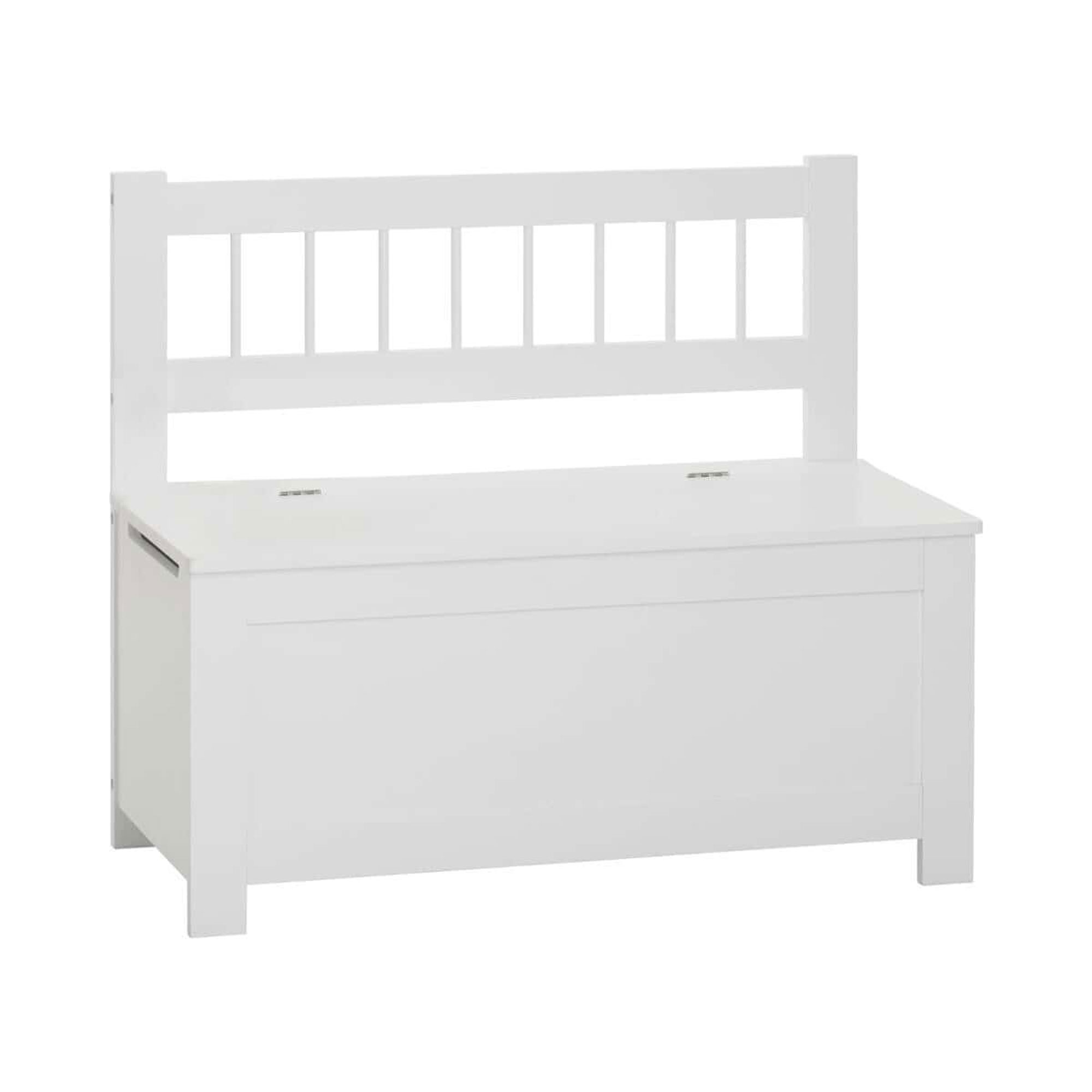 Atmosphera Banco de Almacenamiento Infantil de Madera Blanca - 74,5 X 34 X 64cm