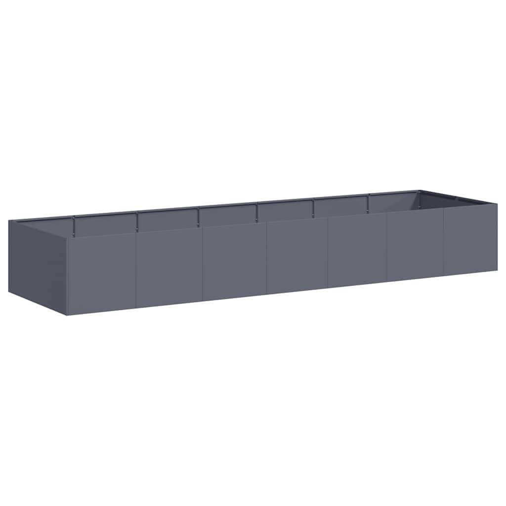 vidaXL Jardinera acero gris antracita 280x80x40 cm