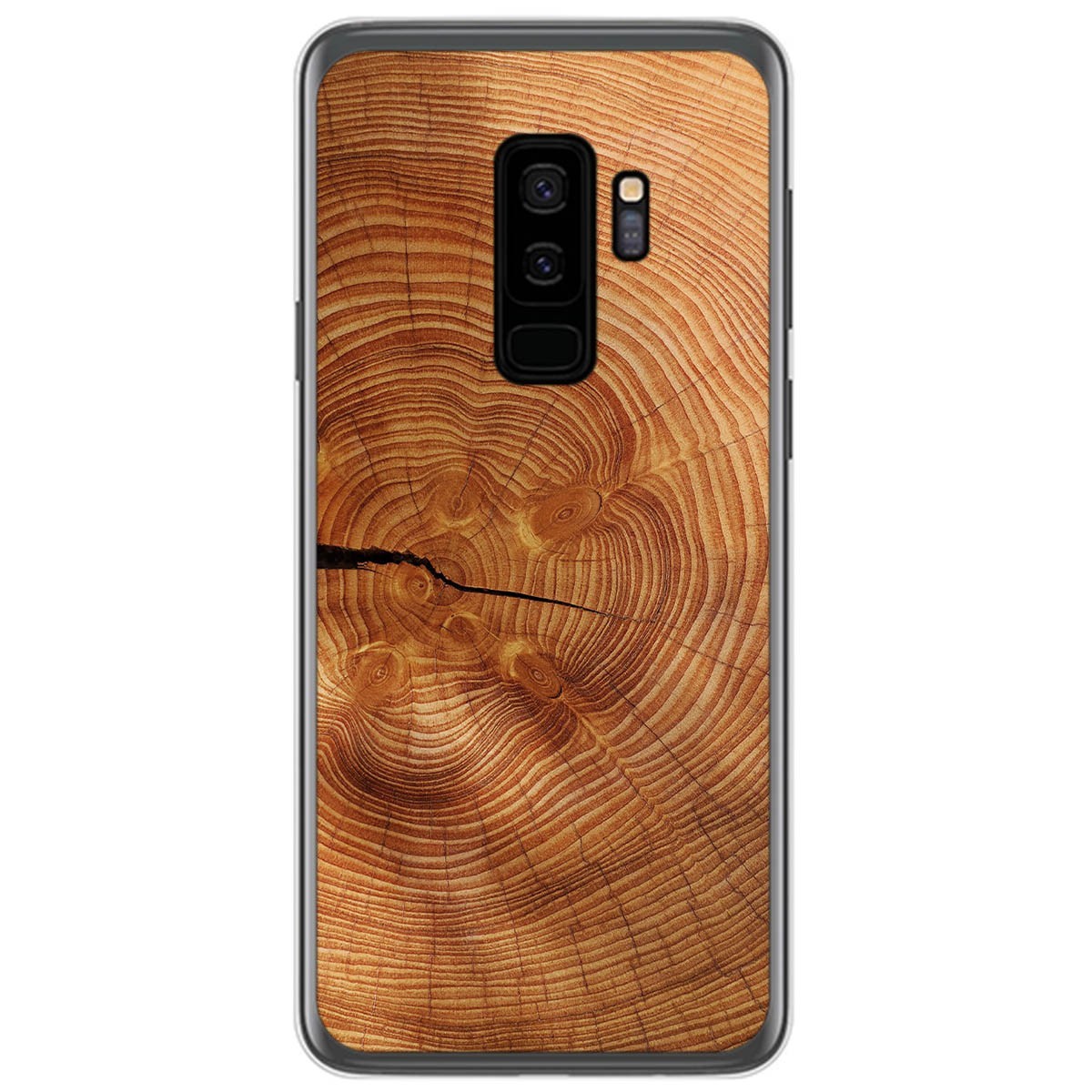 Tumundosmartphone Funda Gel Tpu para Samsung Galaxy S9 Plus diseño Madera 04 Dibujos