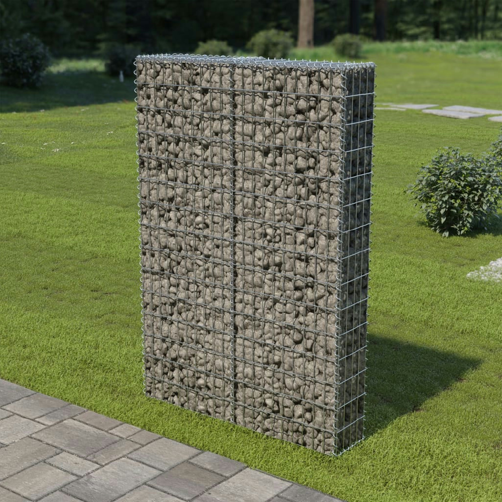 vidaXL MURO DE GAVIONES CON CUBIERTAS ACERO GALVANIZADO 100X20X150 CM