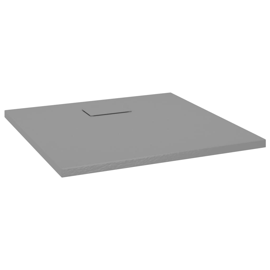 vidaXL Plato Ducha Resina Pizarra Extraplano Antideslizante 90x90 cm Color Blanco,  Gris,  Marrón y mas