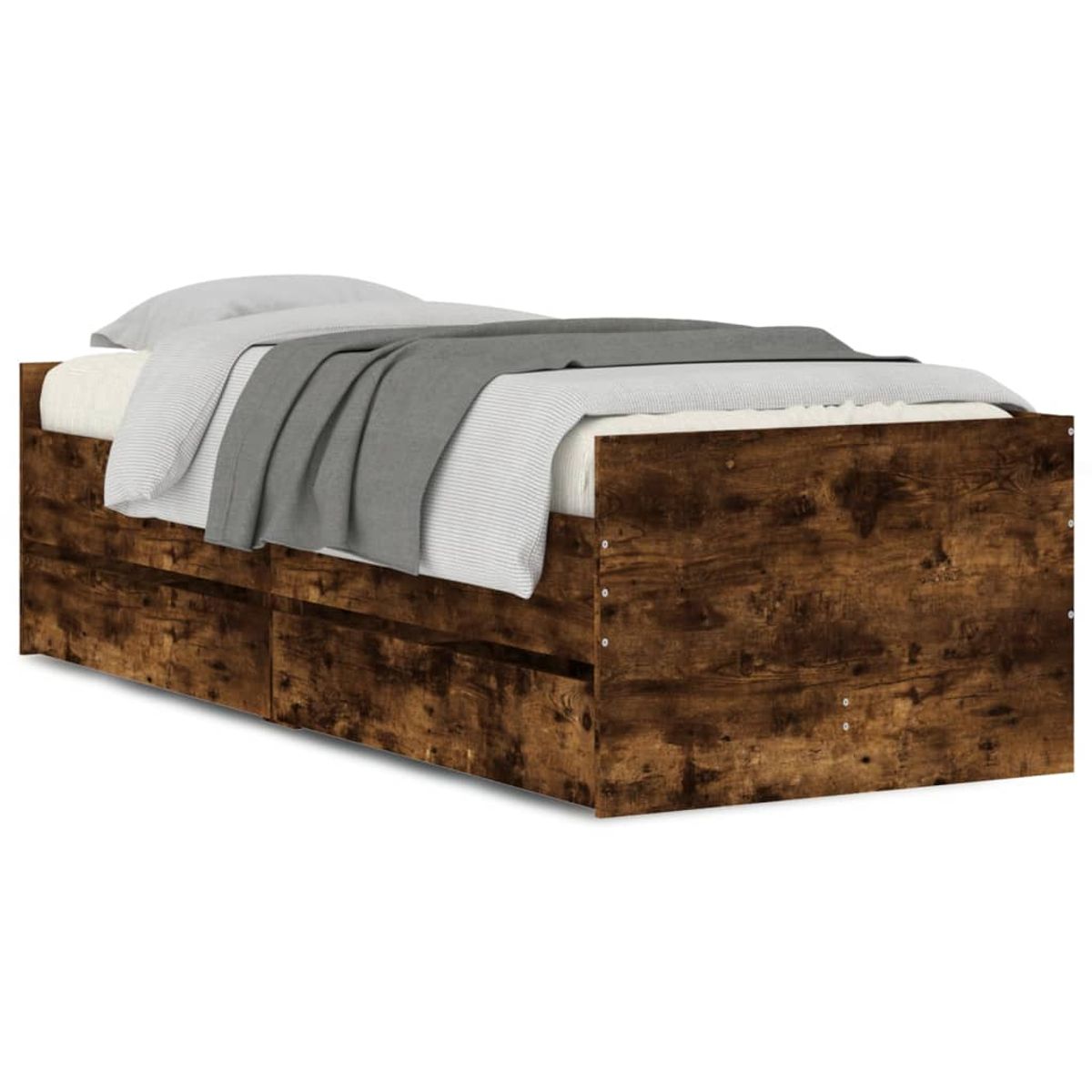 Estructura de cama Vita con 2 cajones + panel trasero 50 cm