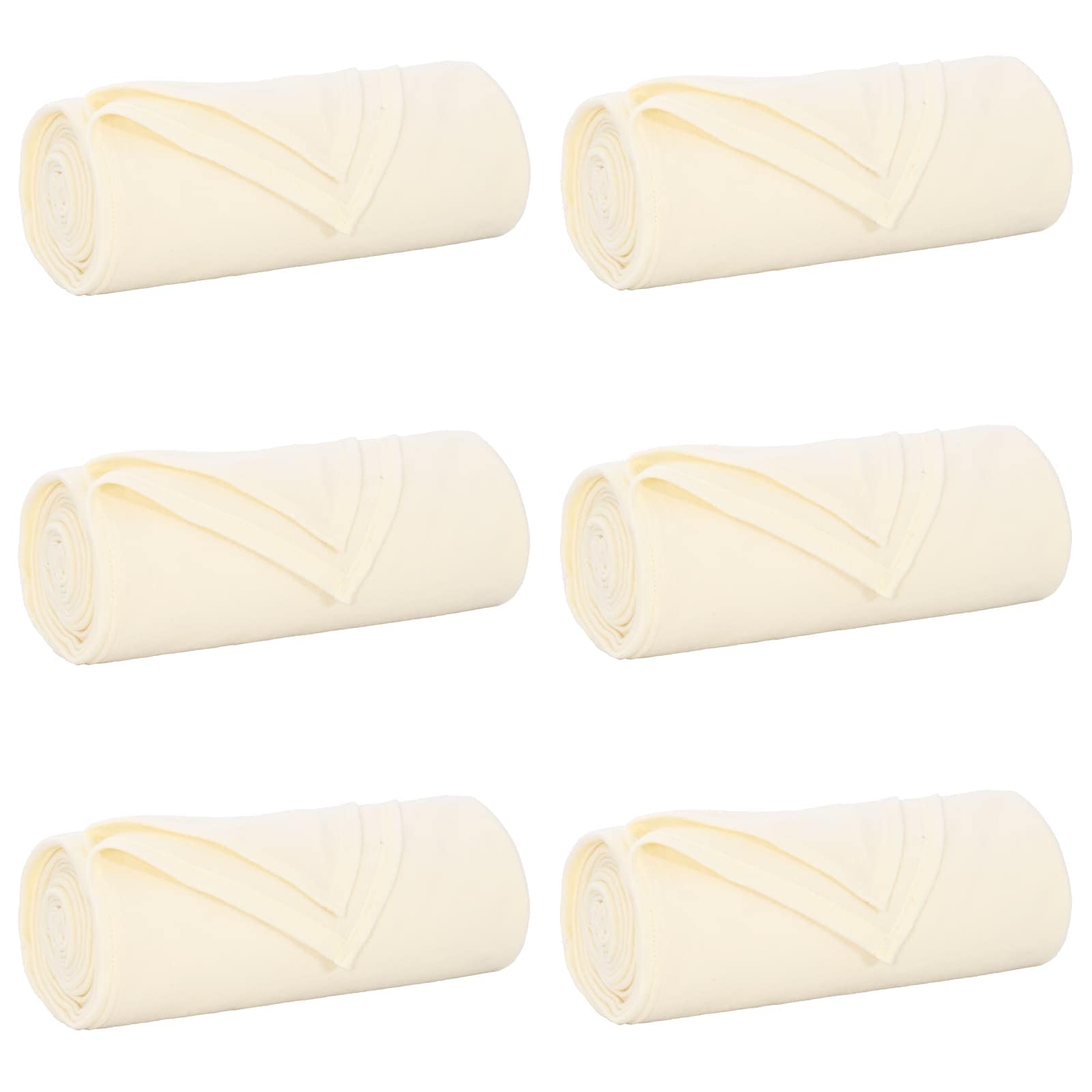 vidaXL Mantitas de Sofá 6 pcs Crema 170 x 130 cm Lana