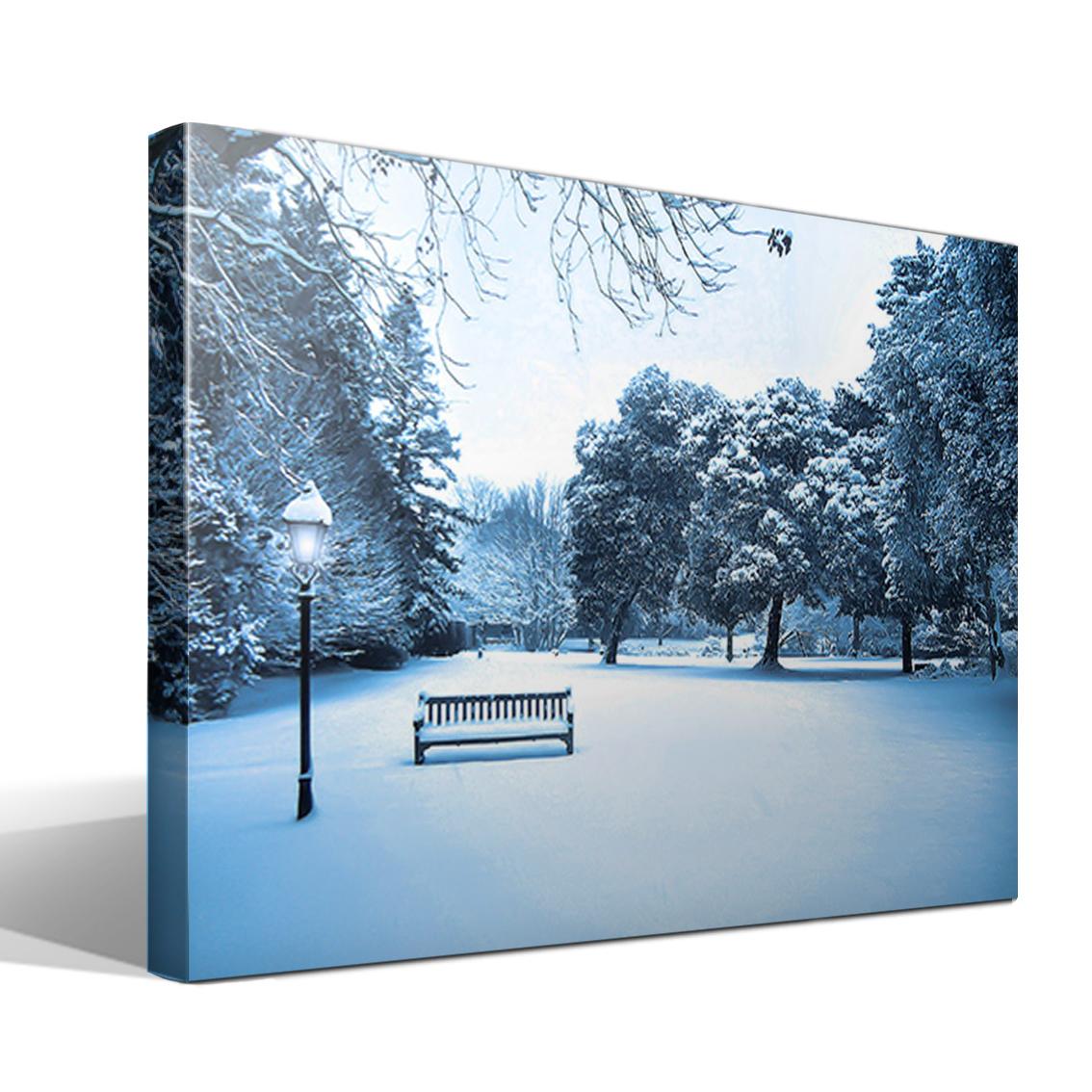 Cuadro Canvas Parque Syon de Londres en Invierno Nevado - Alta Calidad