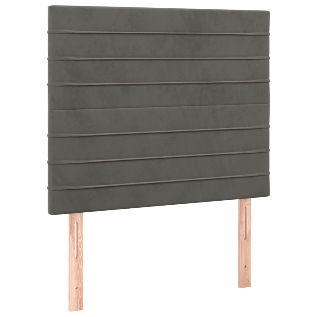vidaXL Cabecero de terciopelo gris oscuro 90x5x118/128 cm