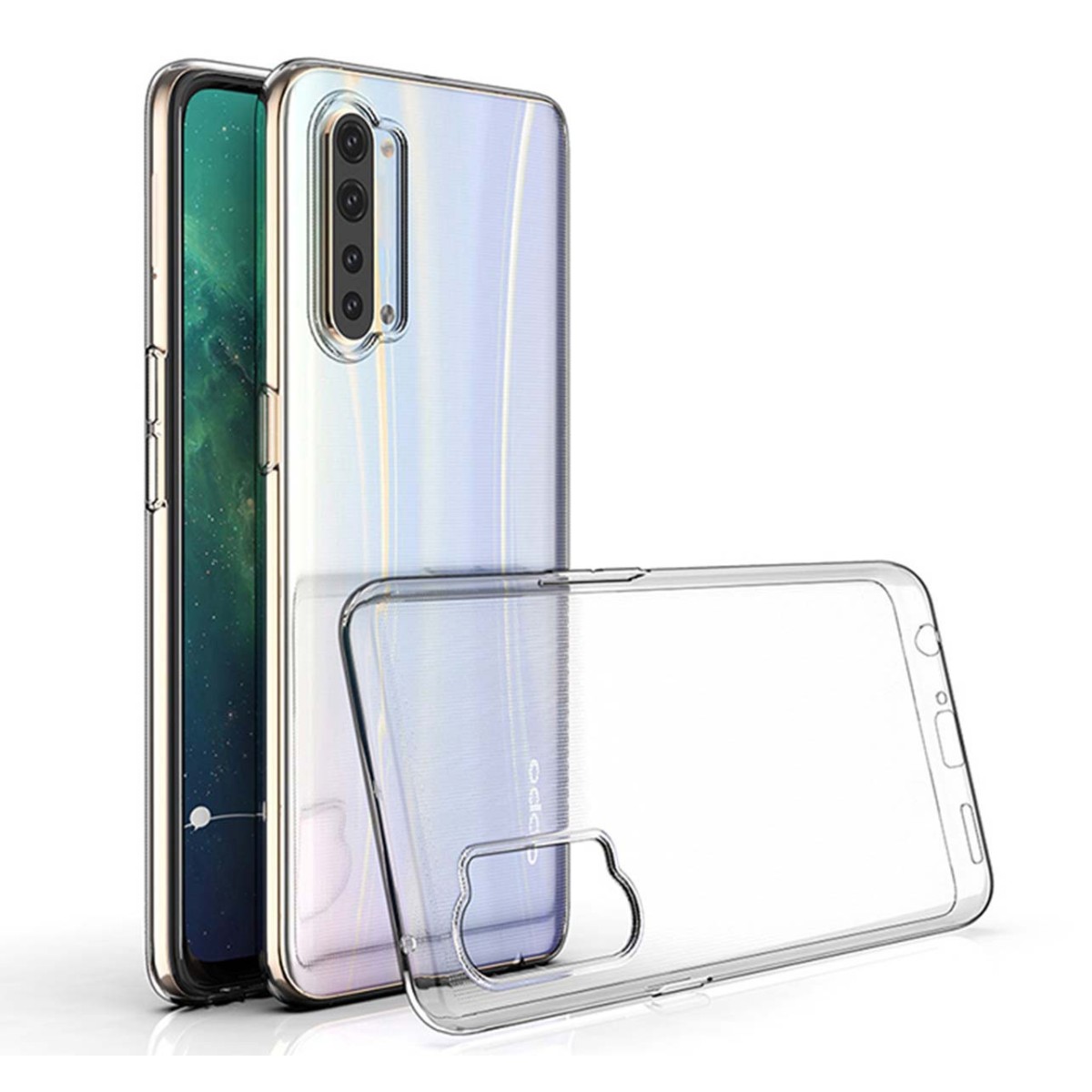 Tumundosmartphone Funda Silicona Gel TPU Transparente para Oppo Find X2 Lite