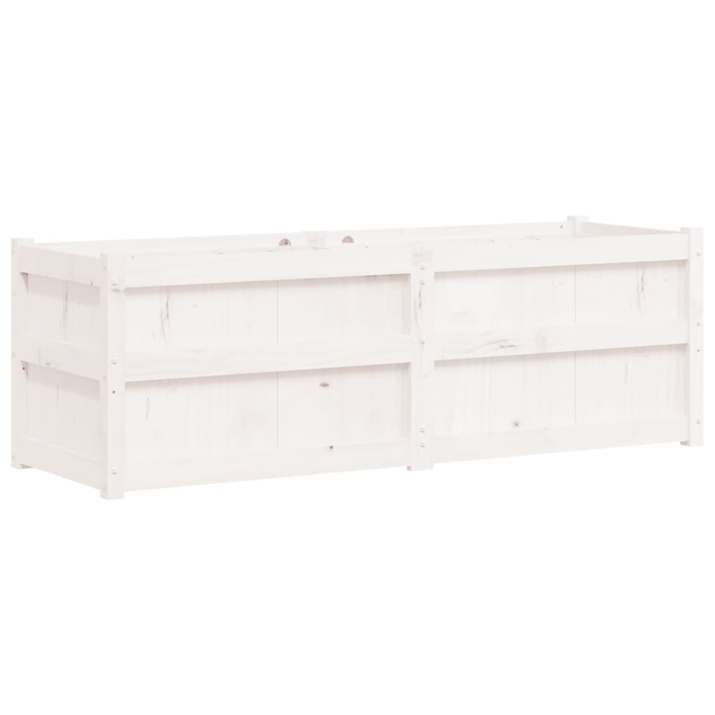 vidaXL Jardinera madera maciza de pino 150x50x50 cm Color Pino natural,  Pino blanco,  Marrón pino y mas