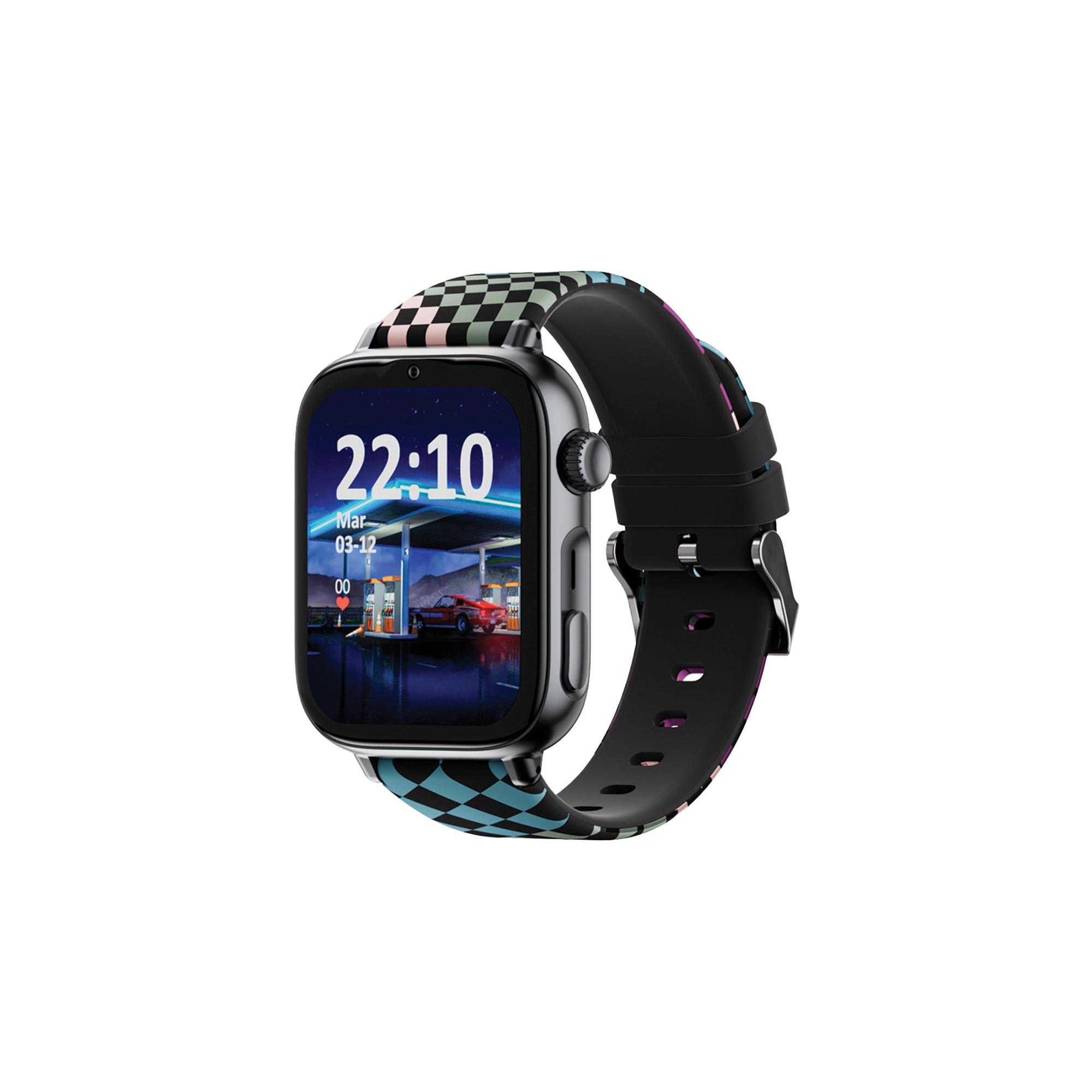 SaveFamily SaveWatch Plus 2 Reloj Inteligente Niño con Localizador GPS, Inteligencia Artificial, IA, Llamada, Vídeo, Whatsapp, Spotify, App Store Carcasa Negra y Correa Silicona Color Loop SmartWatch Save Watch NO INCLUYE SIM