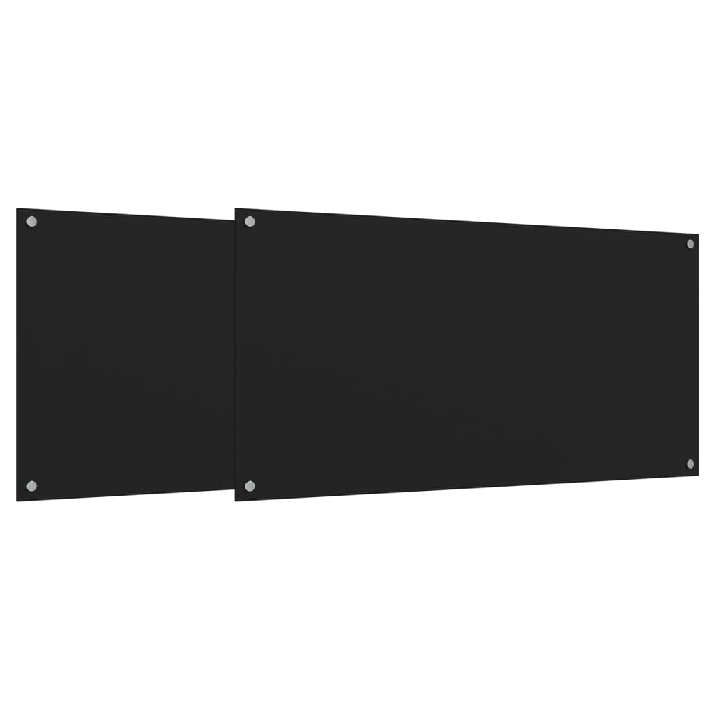 vidaXL Salpicaderos cocina 2 uds vidrio templado 80x50 cm Color Transparente,  Blanco,  Negro y mas