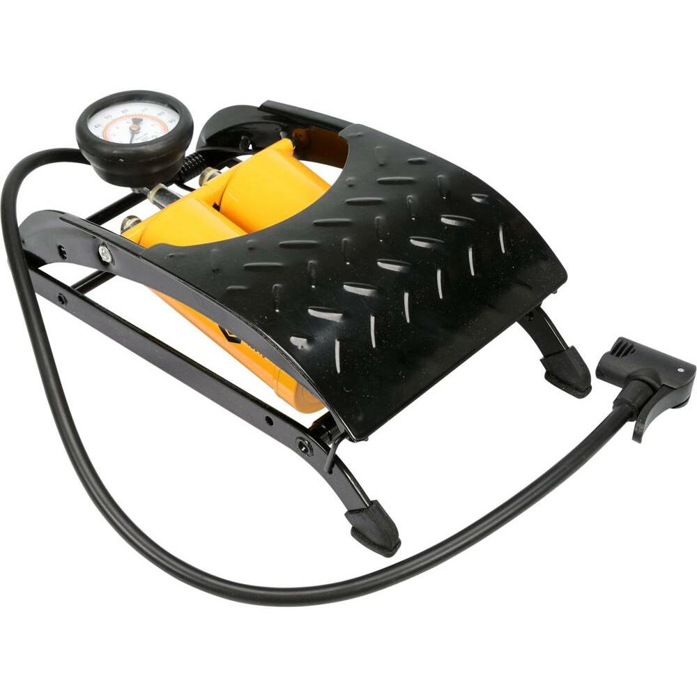 Inflador de pie VOREL 82015, ideal para inflar neumáticos y balones, 1 pieza resistente y práctica, diseño robusto, uso manual eficiente y fácil de transportar