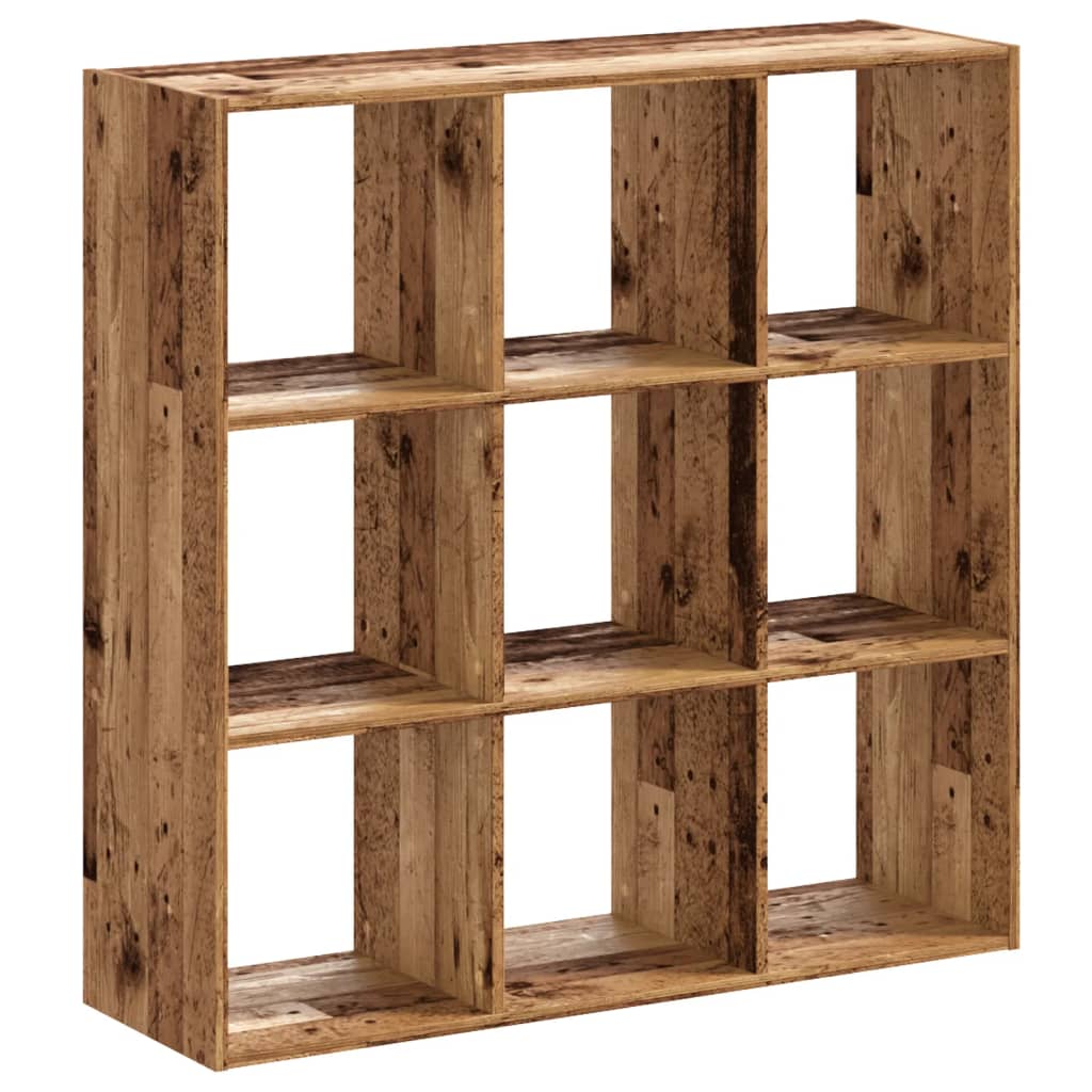 vidaXL Estantería de madera de ingeniería 102x32x102 cm Multicolor
