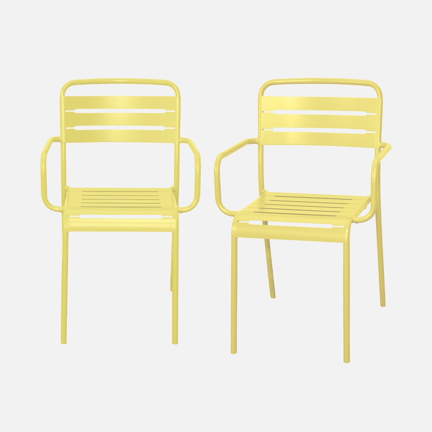 sweeek - Sillón de jardín bistró de acero, set de 2 , Amelia , 50x53x79