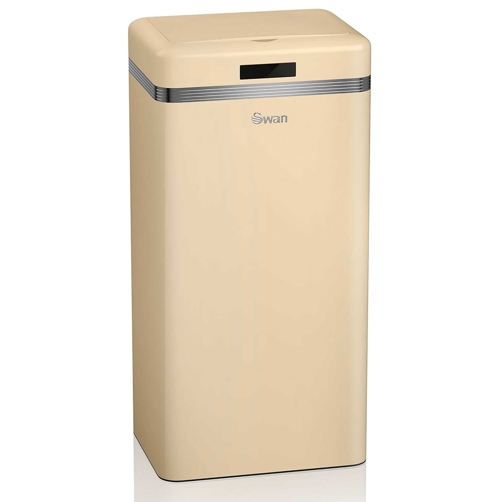 SWAN SWKA4500CNEU Cubo de Basura Cocina Automático, Sensor de Movimiento, 45L, Metálico, Papelera Reciclaje, , Crema