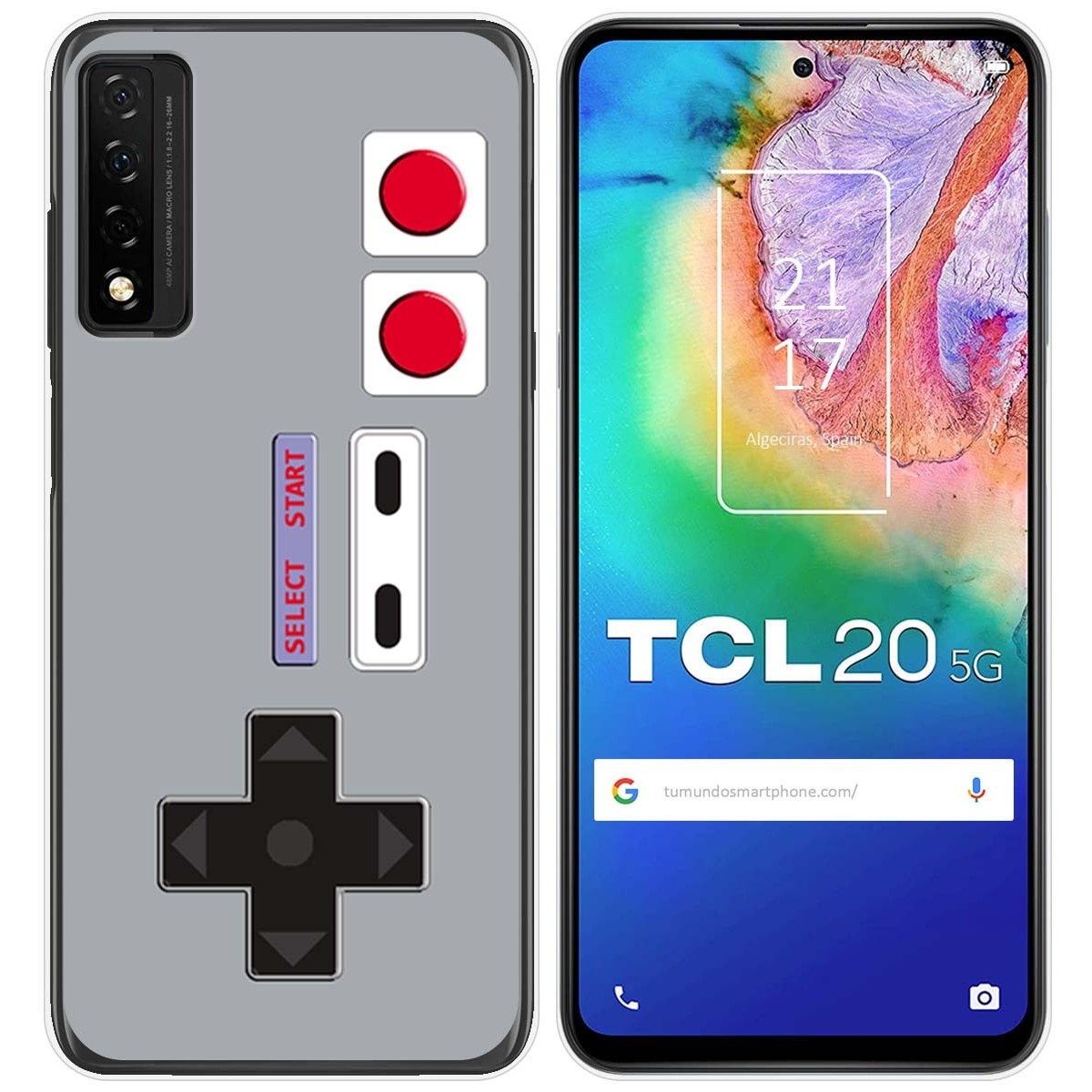 Tumundosmartphone Funda Gel Tpu para TCL 20 5G diseño Consola Dibujos