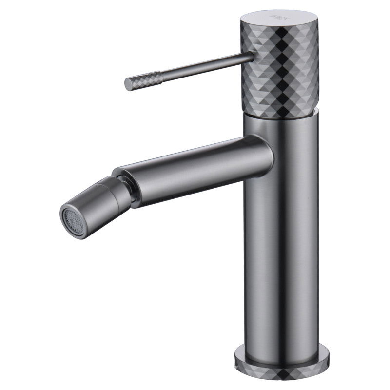 Imex Génova BDG053-2BGM grifo monomando para bidé de latón con acabado negro metalizado y tecnología Cold Open