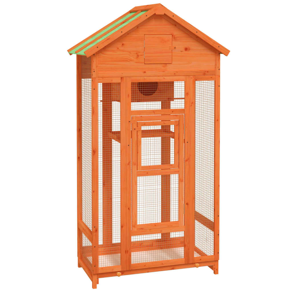 vidaXL Casita para pájaros moca 91,5x53x170cm Color Moca,  Gris,  Marrón y mas