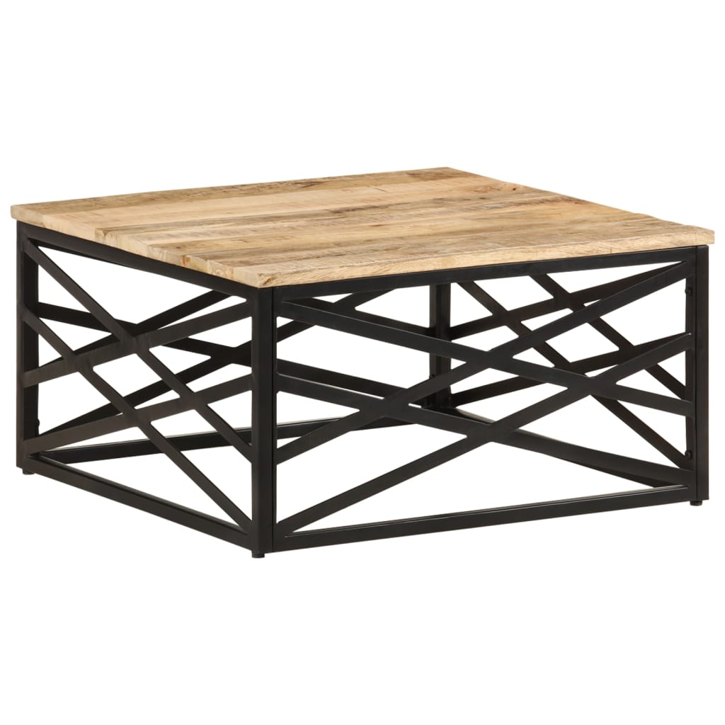 Vidaxl Mesa de Centro de Madera Maciza de Mango 68x68x35 Cm