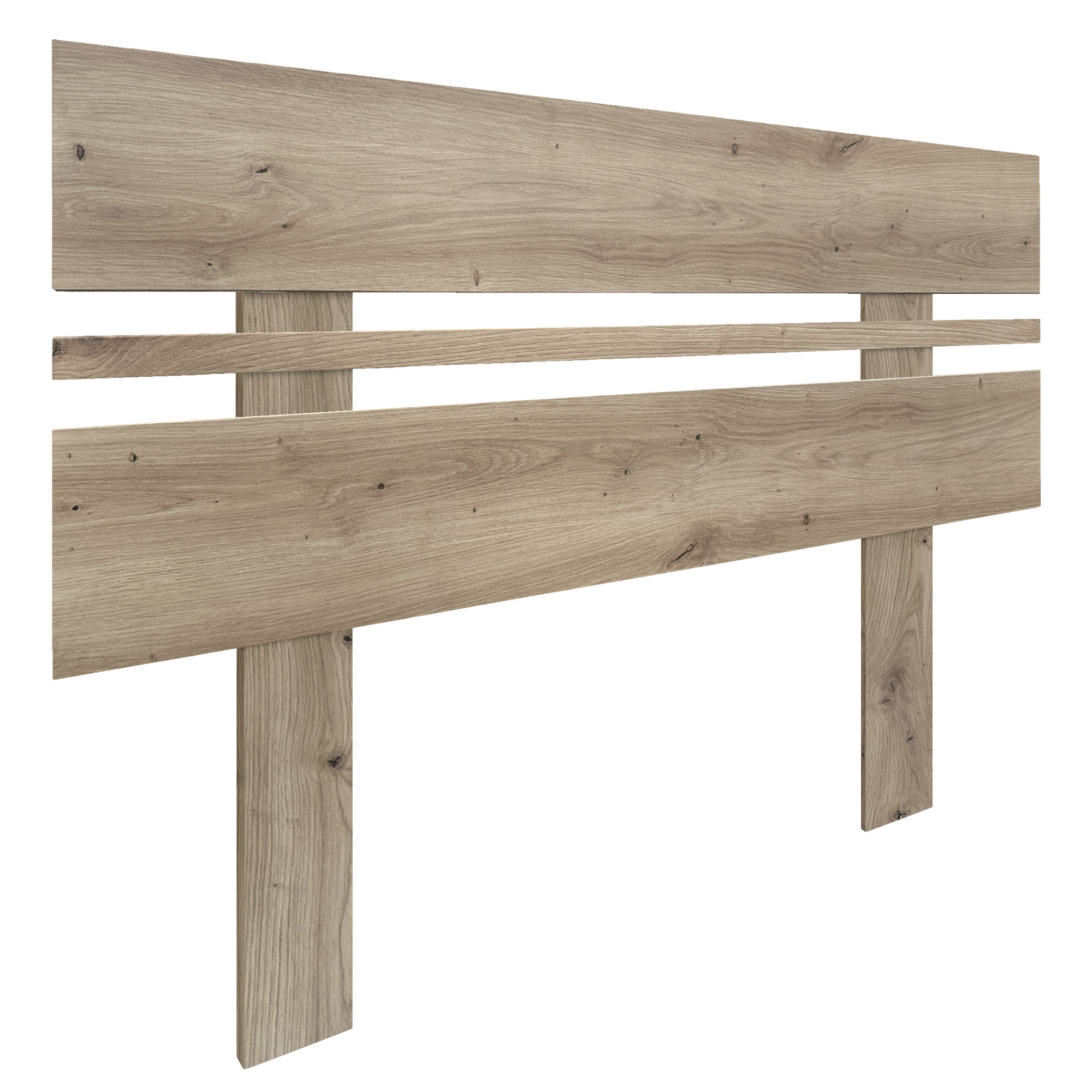 DHOME Cabecero de Madera reciclada DM Horizontal Ancho con Patas Cama Palets Herrajes incluidos