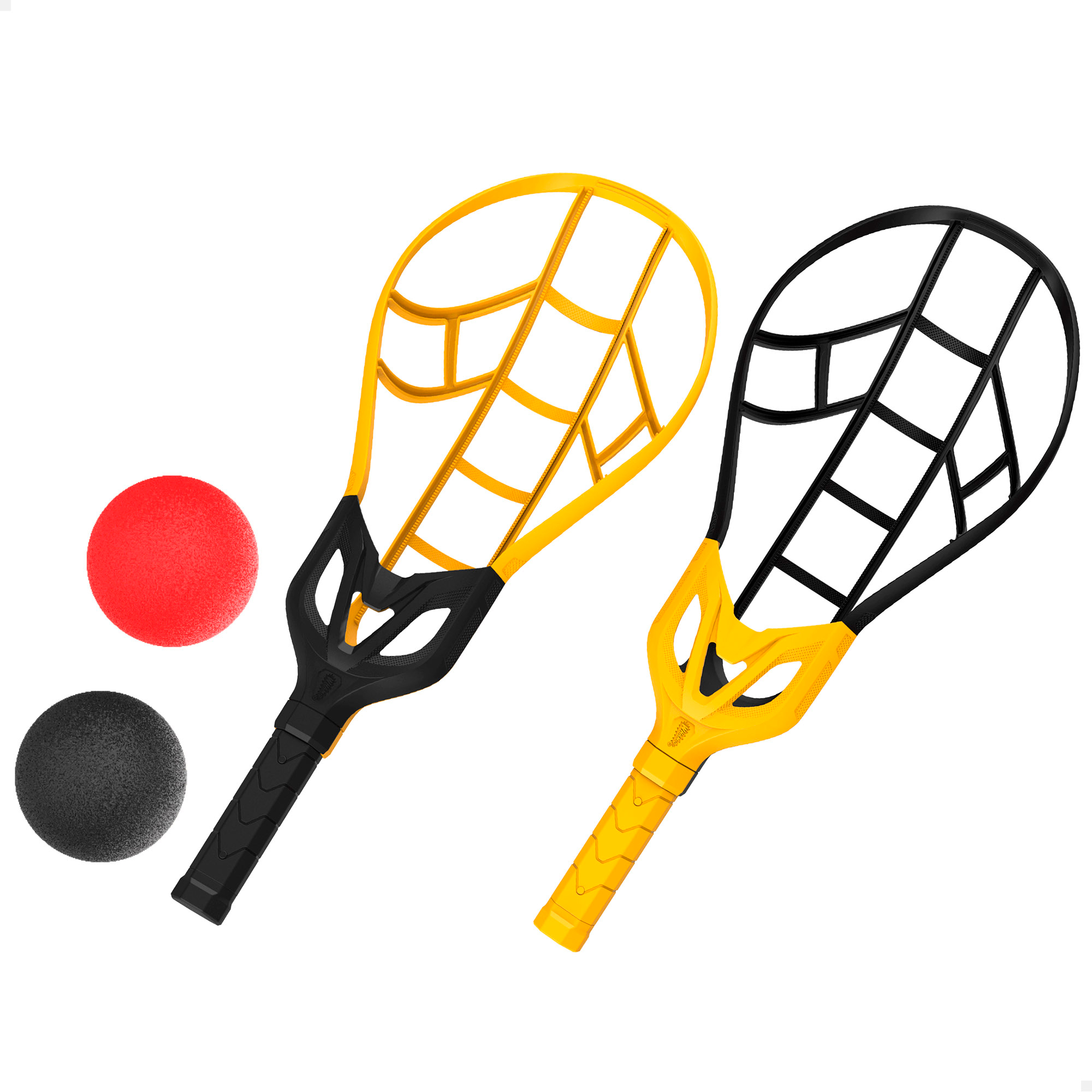 WHAM-O - Set de raquetas trac-ball con 2 pelotas, juego de lanzamiento y captura para 2 jugadores, diseño ergonómico para mayor precisión, juguete de exterior desde 8 años, ideal para playa, jardín o parque, diversión activa en veran