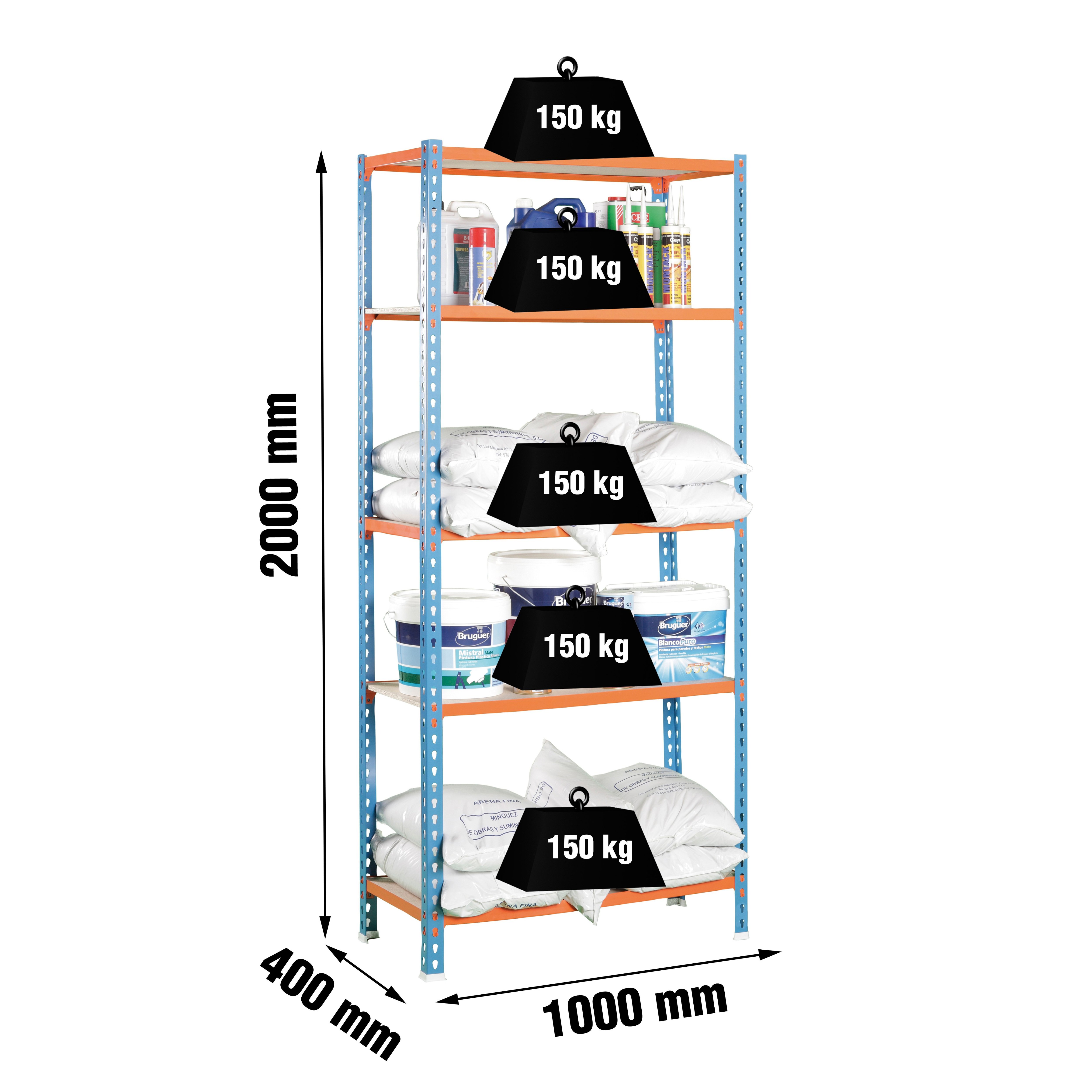Estantería SIMONRACK SIMONRACK SimonrackMaderclick plus 5/400 azul/naranja/madera