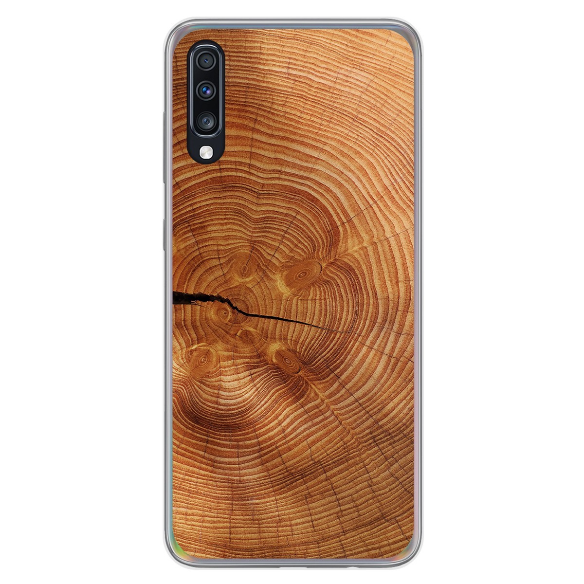 Tumundosmartphone Funda Gel Tpu para Samsung Galaxy A70 diseño Madera 04 Dibujos