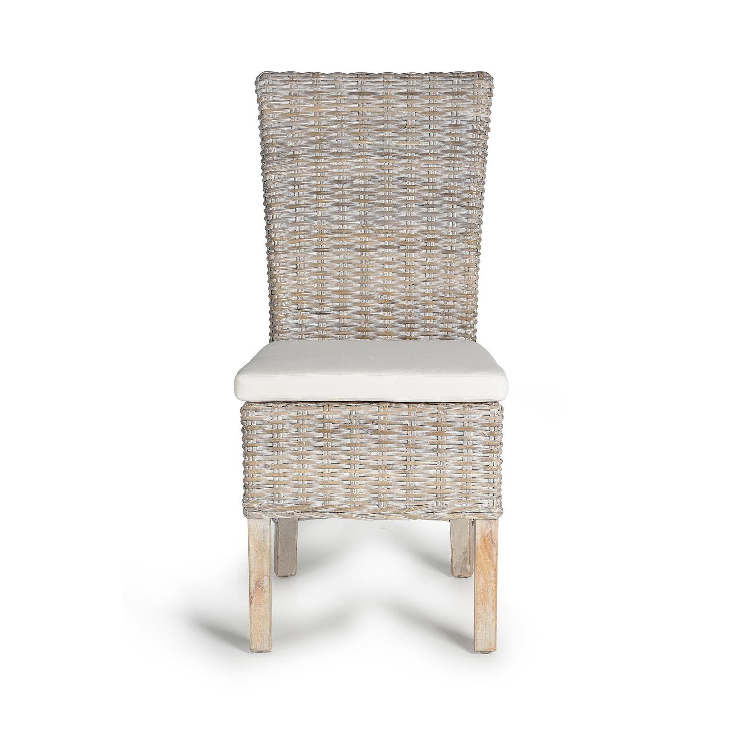 Set de 2 sillas en rattan con cojin incluido