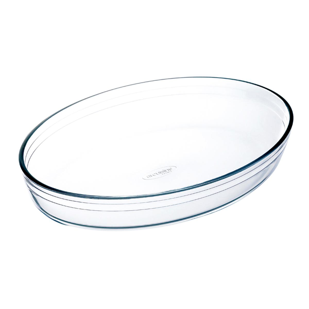 Ocuisine Fuente Vidrio Oval 39x27cm - Resistente a Rayaduras - Fabricado en Francia