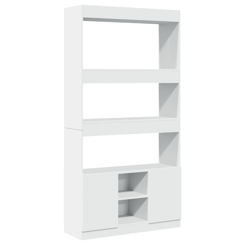 vidaXL Aparador alto madera de ingeniería marrón 92x33x180 cm en color Marrón roble/Roble/Blanco y más