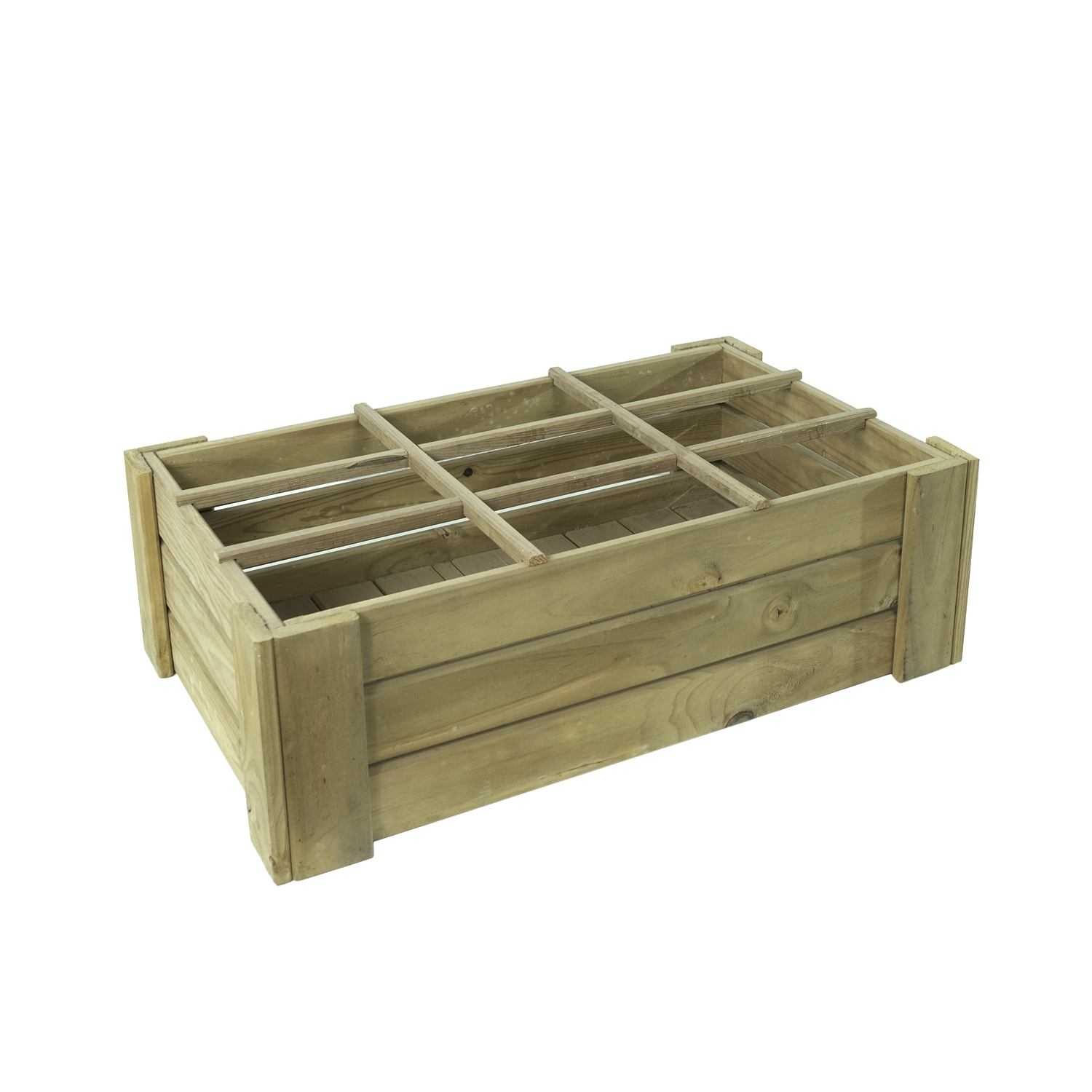 Cajón de Cultivo con Suelo y Separadores  100x60x27 cm - Cultiva Verduras Frescas con Facilidad - VidaHuerto - ENVIO GRATIS | Verdivia
