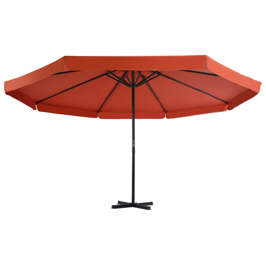 vidaXL Sombrilla de jardín con palo de aluminio 500 cm Color Antracita, Taupé, Rojo burdeos