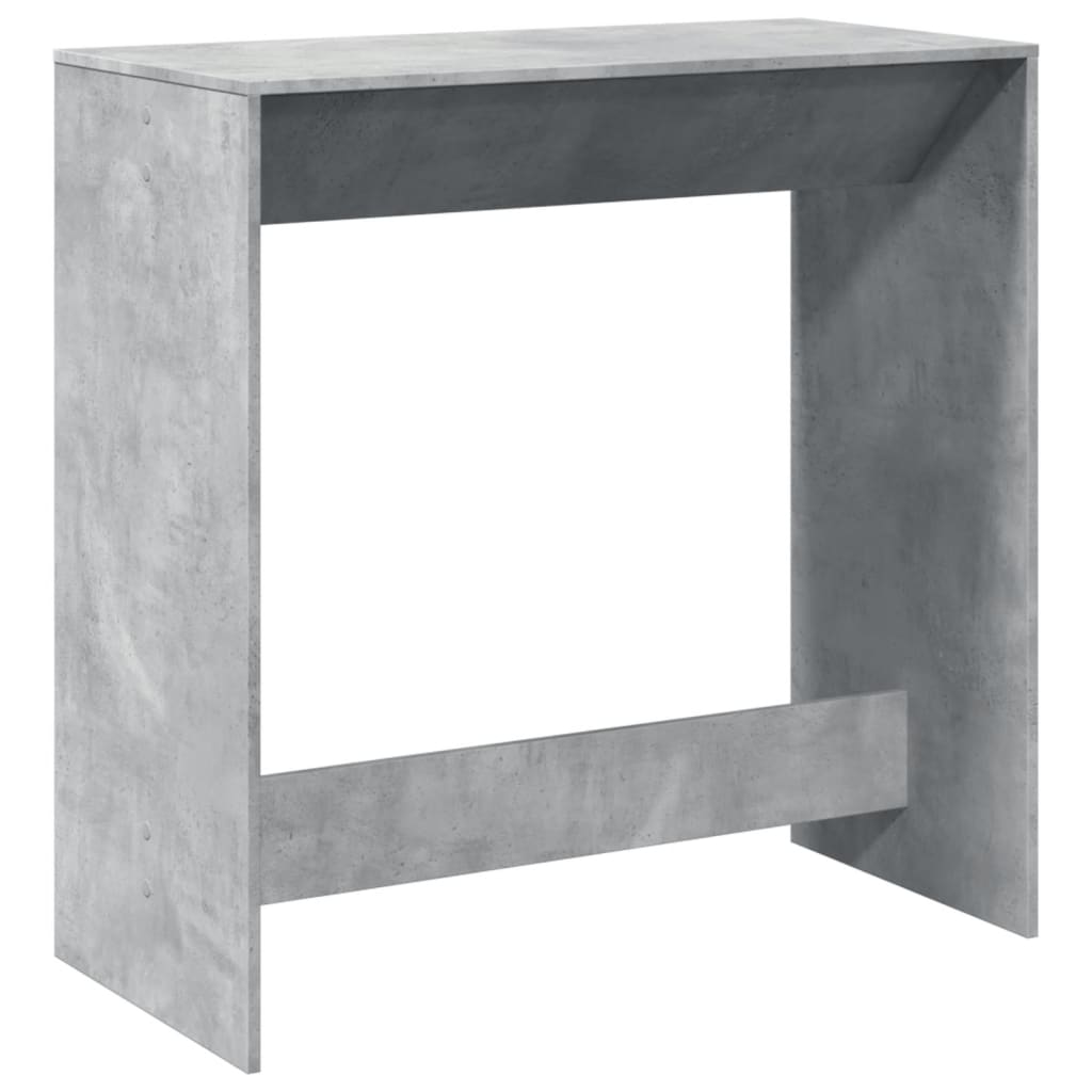 vidaXL Mesa alta de bar madera ingeniería gris hormigón 102x50x103,5cm