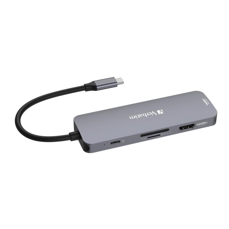 Hub multipuerto USB-C Pro de 5 puertos CMH-05 (2 x HDMI | 3 x USB-A | SD | microSD | USB-C PD)
