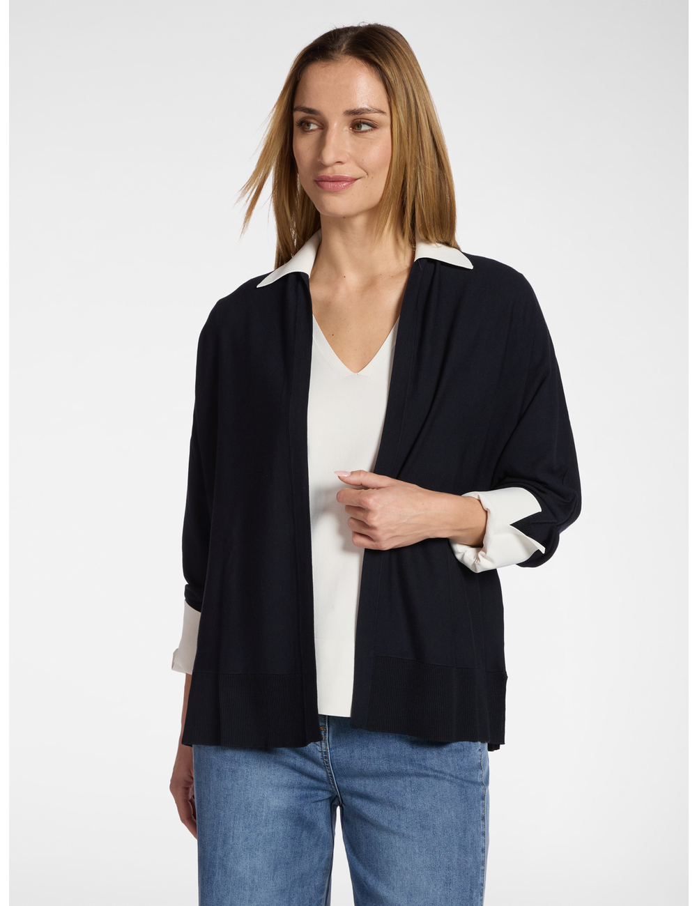 Elena Mirò - Chaqueta de punto abierta por delante