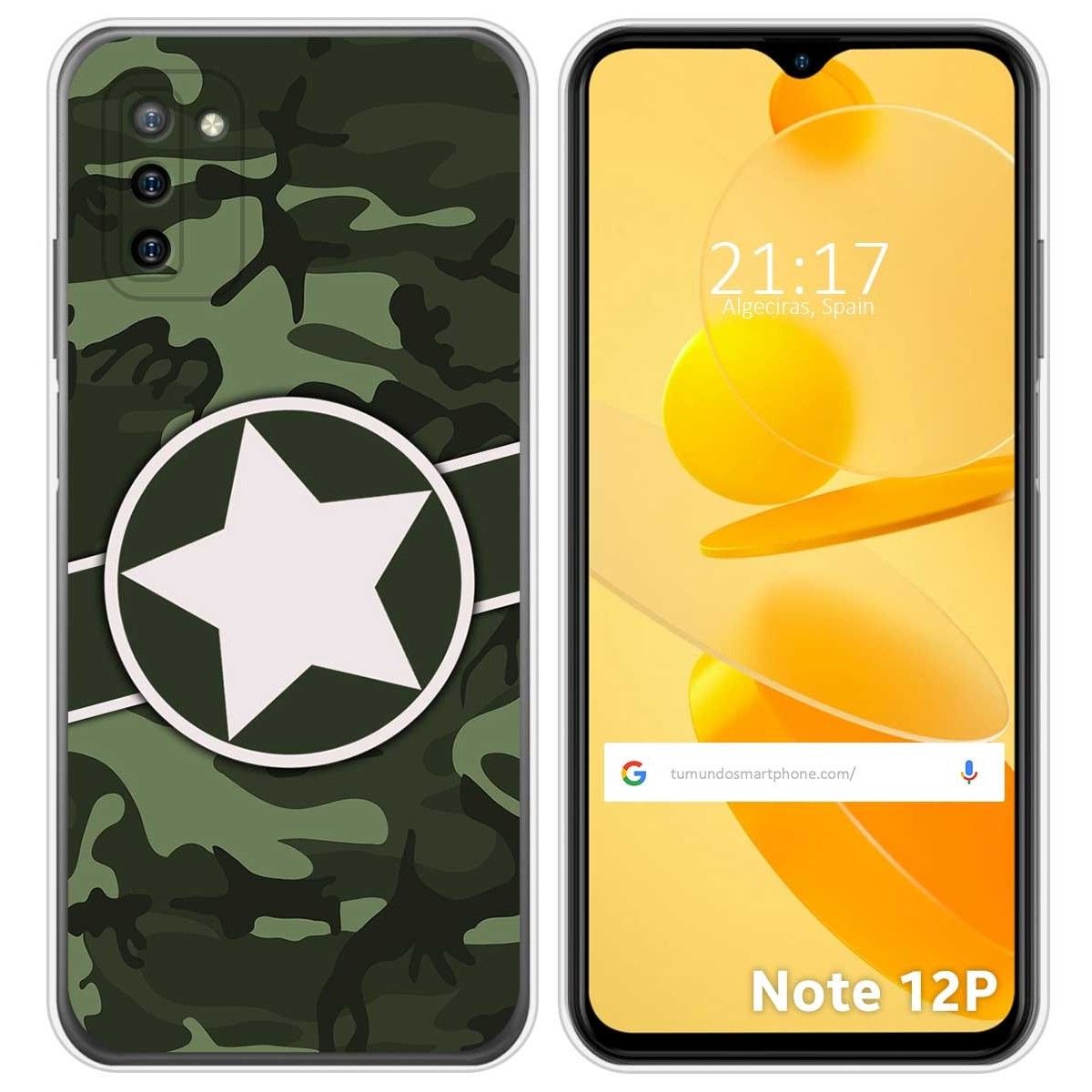 Funda Silicona para Ulefone Note 12P diseño Camuflaje 01 Dibujos
