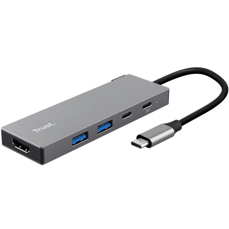 Trust 26062 hub de interfaz USB Tipo C Gris