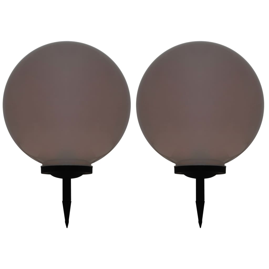 vidaXL Lámparas Solares Exterior (2 unidades) Esféricas Iluminación Luces Jardín Dimensiones 30 cm, 40 cm, 50 cm
