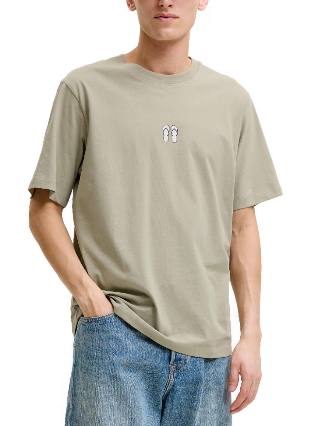 Camiseta Jack&Jones Leo verde manga corta para hombre