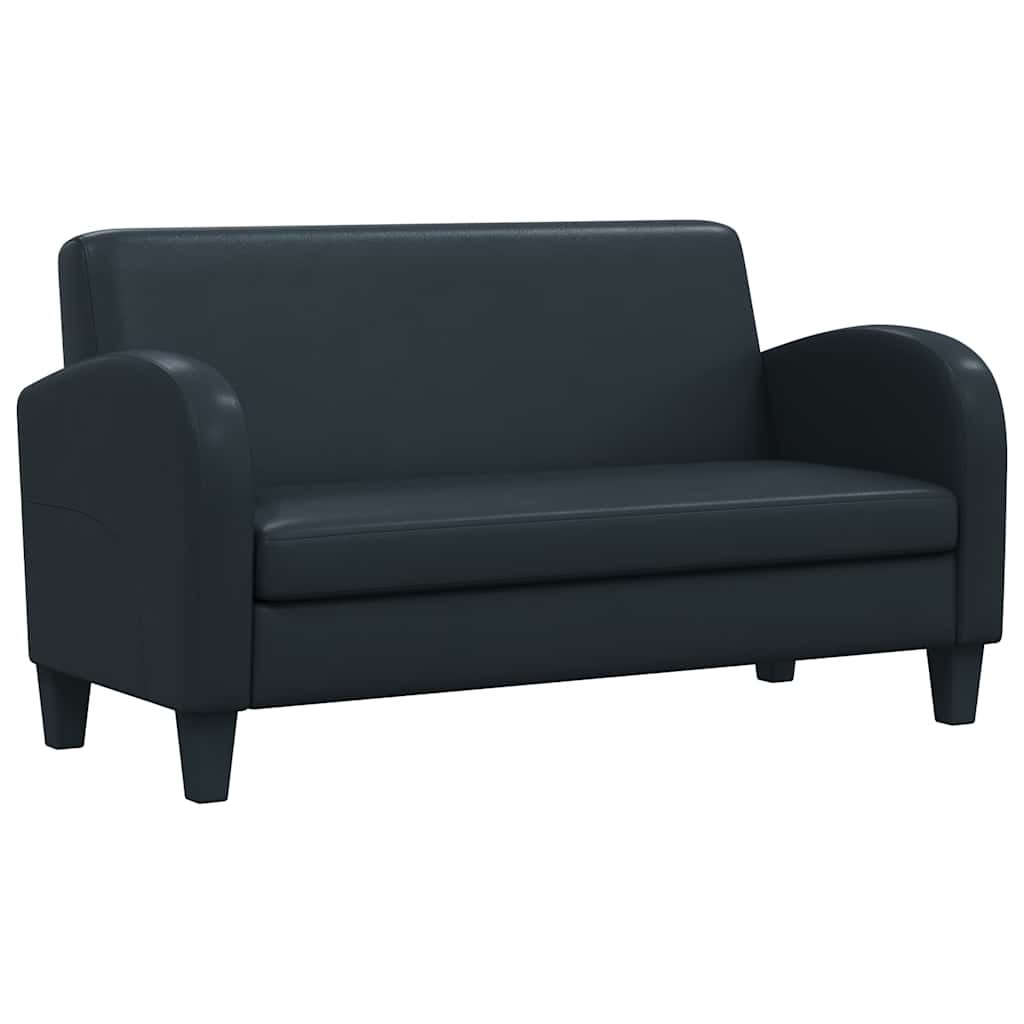 vidaXL Sofá 2 plazas cuero artificial negro