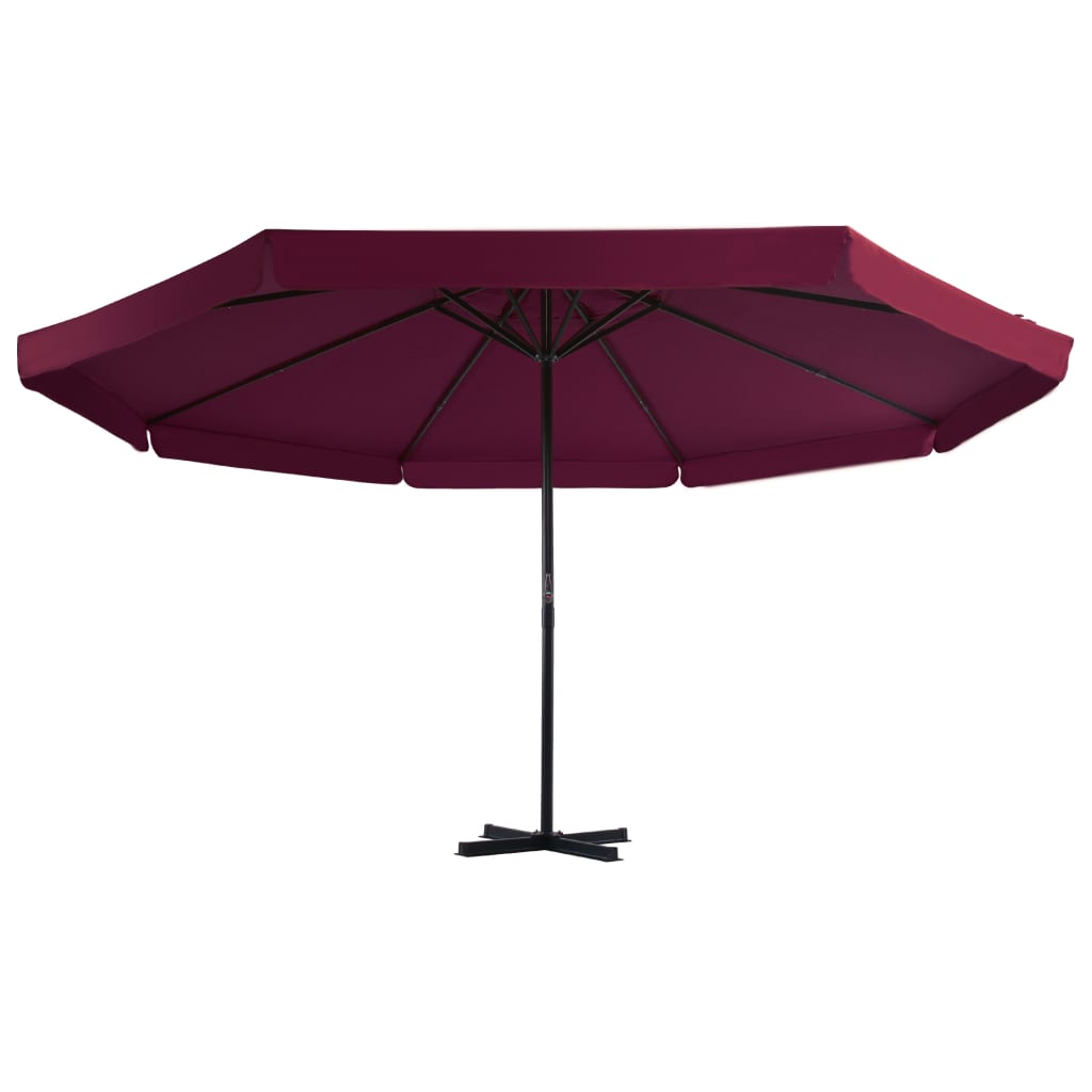 vidaXL Sombrilla de jardín con palo de aluminio 500 cm Color Antracita, Taupé, Rojo burdeos