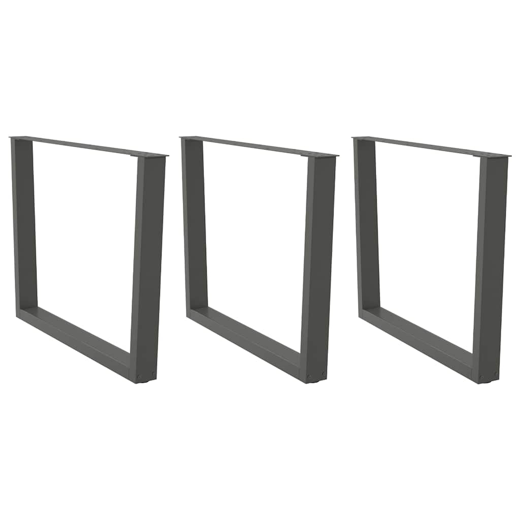 vidaXL Patas para mesa de comedor en forma de V (3 unidades) 100 x (72-73,3) cm, acero