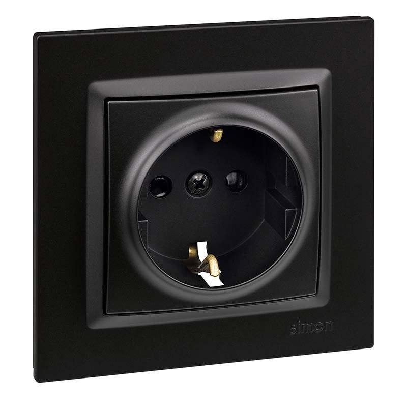 Simon enchufe schuco negro serie 10 f1090443038