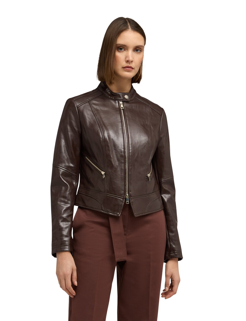 Motivi - Chaqueta con cremallera y cuello mao