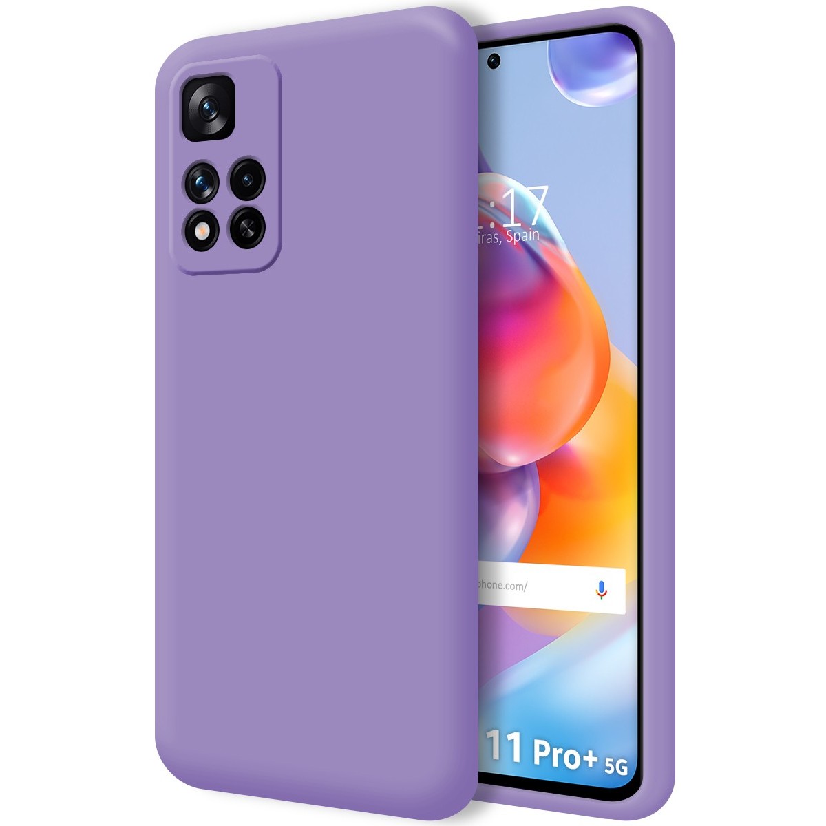 Funda Silicona Líquida Ultra Suave para Xiaomi Redmi Note 11 Pro+ Plus 5G color Morada