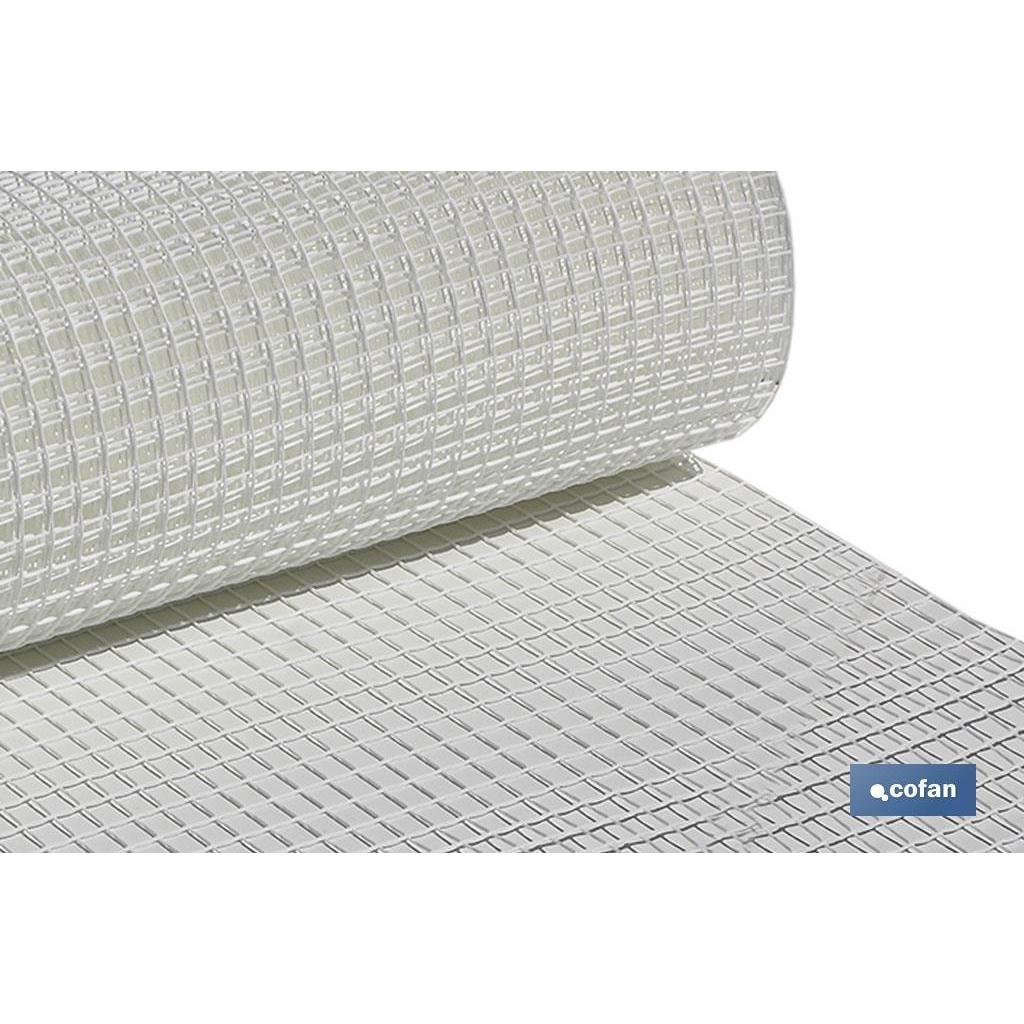 Malla plast. cuadrada jardin 20mm blanco 1x25m
