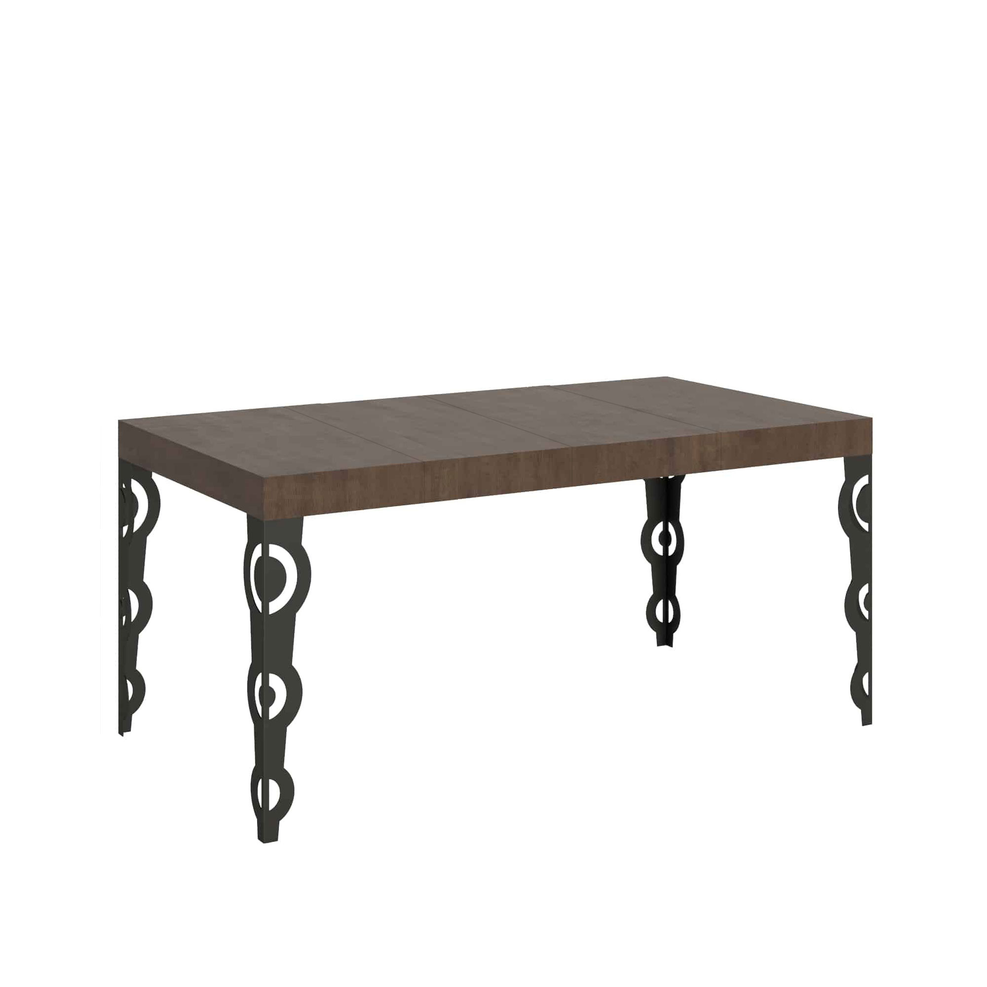 Mesa extensible 90X140/244 cm Karamay Premium Estructura Nogal Antracita - Itamoby